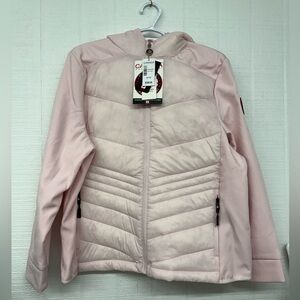 Elegant Light Pink Women's Puffer Jacket